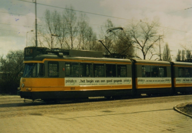 Foto van GVB 4G-Tram 651 Tram door Roel1953