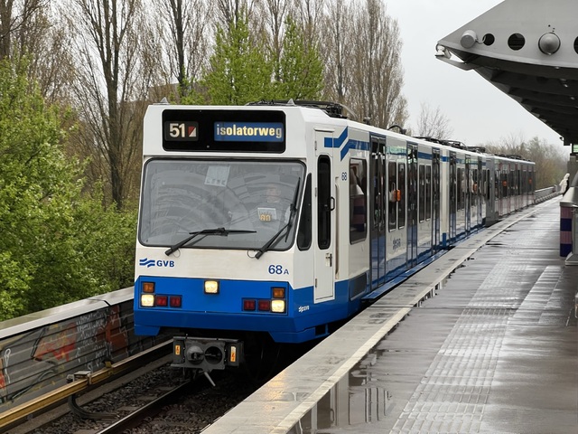 Foto van GVB S1/S2 68 Metro door Stadsbus