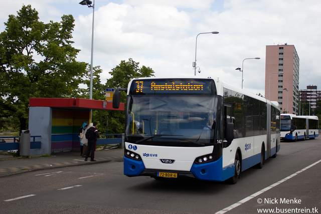 Foto van GVB VDL Citea SLFA-180 1421 Gelede bus door Busentrein