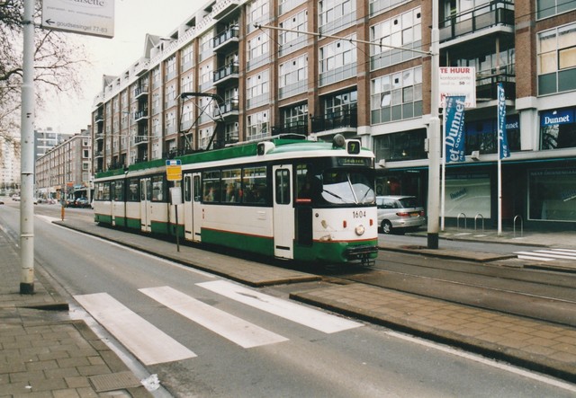 Foto van RET Rotterdamse Düwag GT8 1604 Tram door JanWillem