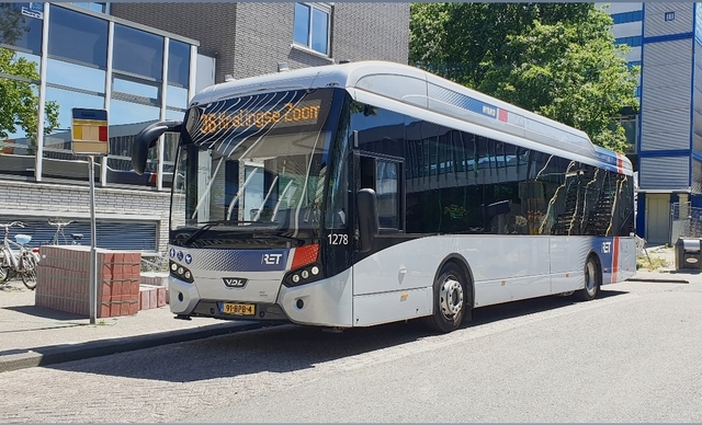 Foto van RET VDL Citea SLE-120 Hybrid 1278 Standaardbus door WesleyS98