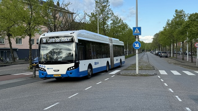 Foto van GVB VDL Citea SLFA-180 Electric 2254 Gelede bus door SteefAchterberg