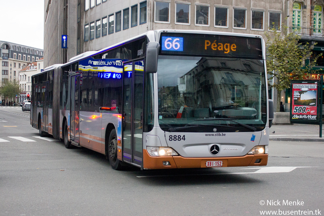 Foto van MIVB Mercedes-Benz Citaro G 8884 Gelede bus door Busentrein