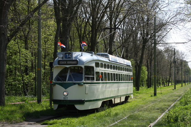 Foto van HOVM Haagse PCC 1022 Tram door_gemaakt Tramspoor