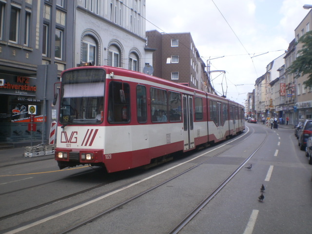 Foto van DVG Düwag GT10NC-DU 1029 Tram door Perzik
