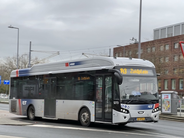 Foto van RET VDL Citea SLE-120 Hybrid 1273 Standaardbus door_gemaakt Stadsbus