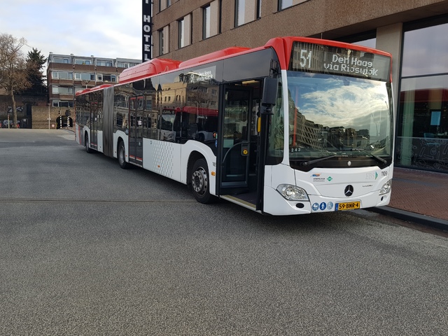 Foto van EBS Mercedes-Benz Citaro G NGT Hybrid 1109 Gelede bus door treinspotter-Dordrecht-zuid