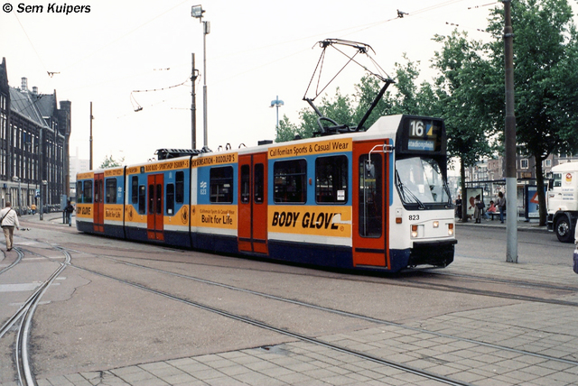 Foto van GVB 12G-tram 823 Tram door RW2014