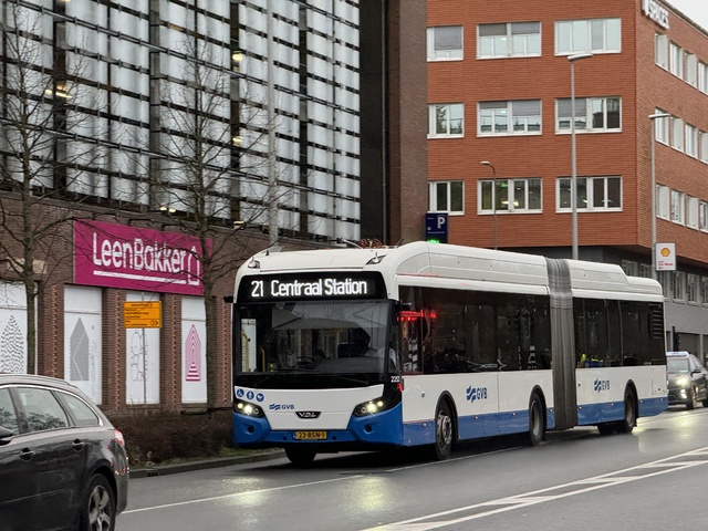 Foto van GVB VDL Citea SLFA-180 Electric 2252 Gelede bus door Stadsbus