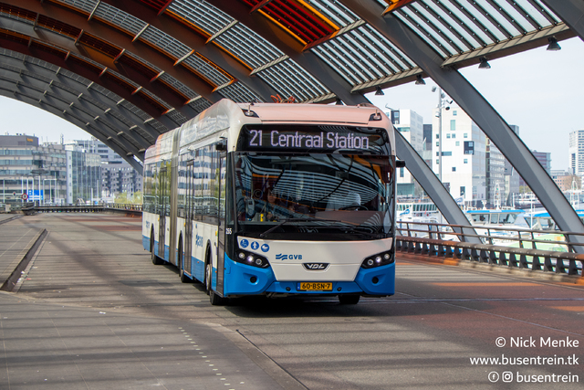 Foto van GVB VDL Citea SLFA-180 Electric 2255 Gelede bus door_gemaakt Busentrein