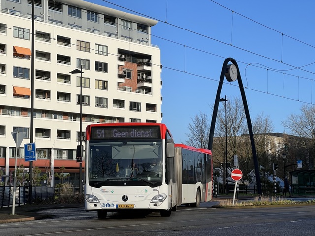 Foto van EBS Mercedes-Benz Citaro G NGT Hybrid 1105 Gelede bus door Stadsbus