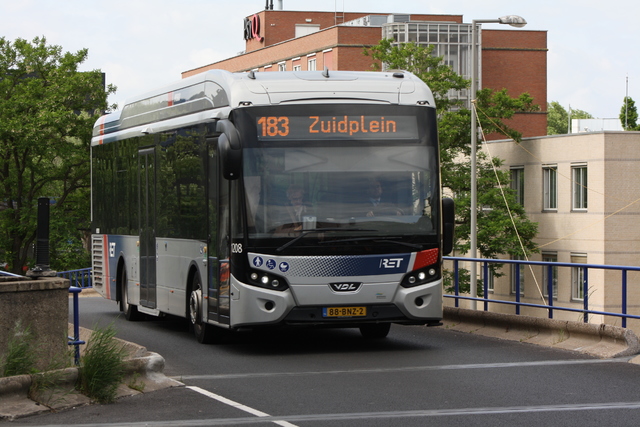 Foto van RET VDL Citea SLE-120 Hybrid 1208 Standaardbus door Tramspoor