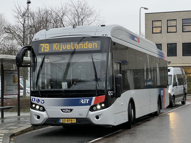 Foto van RET VDL Citea SLE-120 Hybrid 1252 Standaardbus door Stadsbus