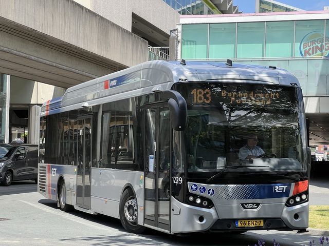Foto van RET VDL Citea SLE-120 Hybrid 1229 Standaardbus door Stadsbus