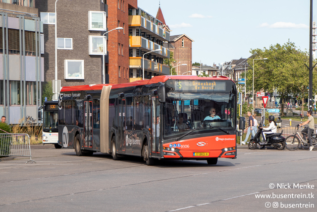Foto van OVinIJ Solaris Urbino 18 9306 Gelede bus door_gemaakt Busentrein