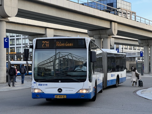 Foto van GVB Mercedes-Benz Citaro G 337 Gelede bus door Stadsbus