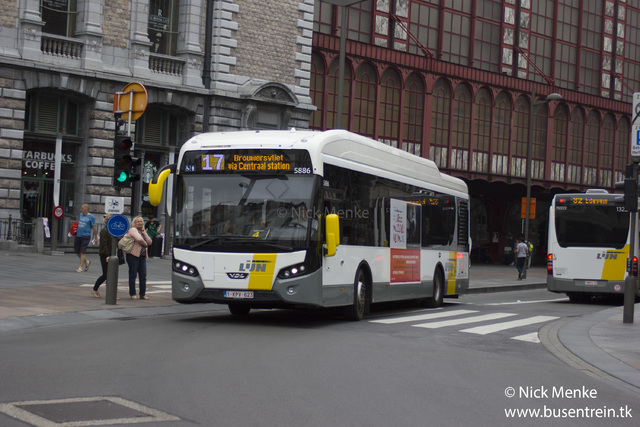 Foto van DeLijn VDL Citea SLF-120 Hybrid 5886 Standaardbus door_gemaakt Busentrein