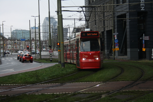 Foto van HTM GTL8 3144 Tram door Tramspoor