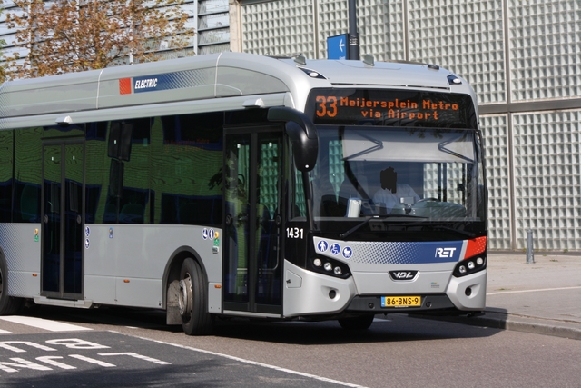 Foto van RET VDL Citea SLF-120 Electric 1431 Standaardbus door_gemaakt Tramspoor