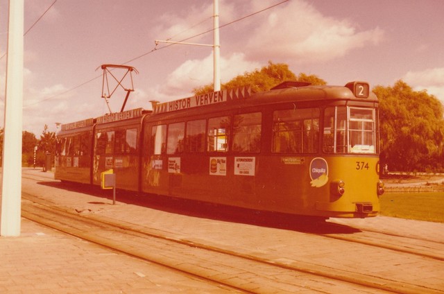 Foto van RET Rotterdamse Düwag GT8 374 Tram door JanWillem