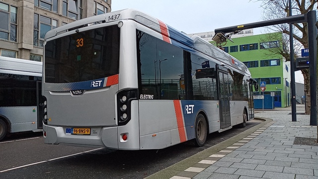 Foto van RET VDL Citea SLF-120 Electric 1437 Standaardbus door_gemaakt Sneltram