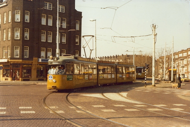 Foto van RET Rotterdamse Düwag GT8 351 Tram door_gemaakt JanWillem