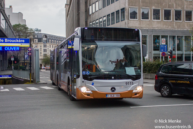 Foto van MIVB Mercedes-Benz Citaro G 9115 Gelede bus door Busentrein