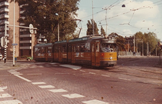 Foto van RET Rotterdamse Düwag GT8 1603 Tram door JanWillem