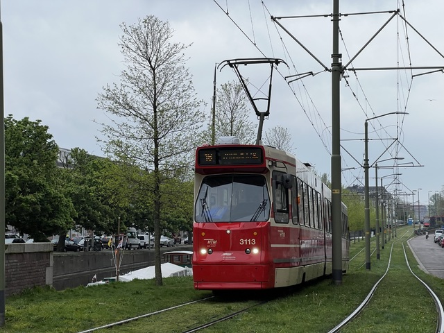 Foto van HTM GTL8 3113 Tram door Stadsbus