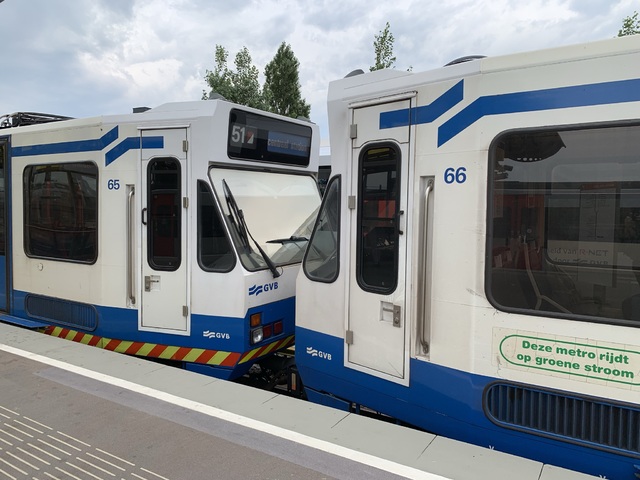 Foto van GVB S1/S2 66 Metro door Stadsbus
