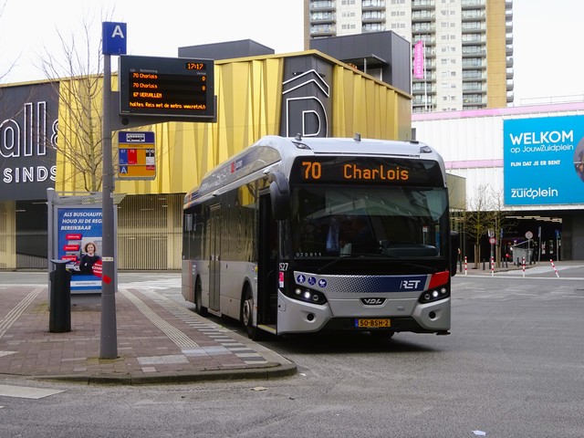 Foto van RET VDL Citea SLF-120 Electric 1527 Standaardbus door Rotterdamseovspotter